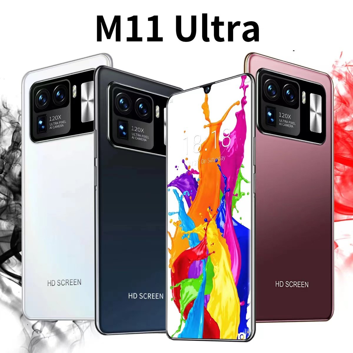 2021 New Hot-sale M11Ultra Version Smartphone 12GB+512GB Android10 Unlocked OEM/ODM 3G 4G 5G Original Mobile Phones